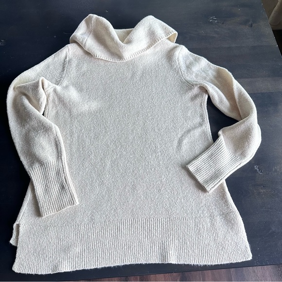 DKNY Jeans Cowl Neck Cream Sweater, Size S - Picture 8 of 10